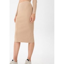 Spódnica midi - Beżowy. Brązowe spódniczki damskie House, s, bez wzorów, midi. Za 59,99 zł.