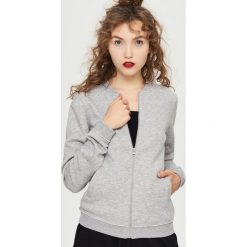 Bluzy rozpinane damskie: Bluza bomberka - Jasny szar