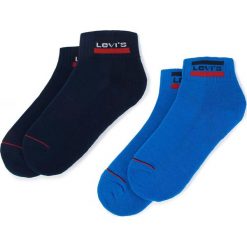 Zestaw 2 par wysokich skarpet damskich LEVI'S - 982006001 Victoria Blue 387. Niebieskie skarpetki damskie Levi's®, bez wzorów, z elastanu. Za 44,99 zł.