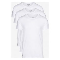 Lacoste 3-pack Dolna koszulka Biały. Białe koszulki męskie Lacoste, xxl, bez wzorów, z bawełny, bez kołnierzyka, bez rękawów. Za 188,95 zł.