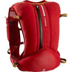 Plecak Do Biegania Trail 10 L Bordowo-Różowy. Czerwone plecaki męskie EVADICT, bez wzorów, z elastanu. Za 129,99 zł.