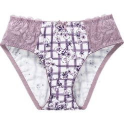 Figi "maxi" bonprix matowy bez z nadrukiem. Fioletowe figi marki FOUGANZA, z bawełny. Za 34,99 zł.