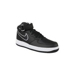 Buty Nike Air Force 1 Mid '07 AQ8650-001. Czarne trampki męskie marki Nike, bez wzorów, bez zapięcia. Za 399,99 zł.
