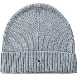 Czapka męska TOMMY HILFIGER - Pima Cotton Cashmere Beanie AM0AM02444 006. Szare czapki damskie TOMMY HILFIGER, z bawełny. W wyprzedaży za 149,00 zł.