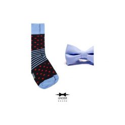 Red Dot Zestaw Muszka i skarpetka. Niebieskie muszki męskie marki Underbeard, z elastanu, klasyczne. Za 110,00 zł.