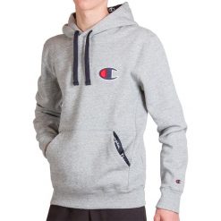 CHAMPION SUEDE C > 213499-EM021. Bluzy męskie Champion, xxl, z haftami, z bawełny, klasyczne, z kapturem, bez rękawów. Za 299,99 zł.