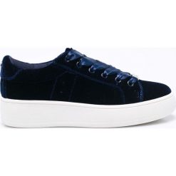 Steve Madden - Tenisówki. Niebieskie tenisówki damskie marki Steve Madden, z materiału, na sznurówki. W wyprzedaży za 219,90 zł.
