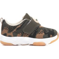 Khaki Buty Sportowe Panorama. Brązowe buciki niemowlęce Born2be, na lato, z materiału, z okrągłym noskiem, na obcasie, bez zapięcia. Za 39,99 zł.