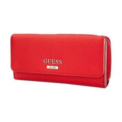 Guess Portfel Damski Slang Lgg Clutch Organizer. Czerwone portfele damskie marki Guess, z aplikacjami. Za 0,00 zł.