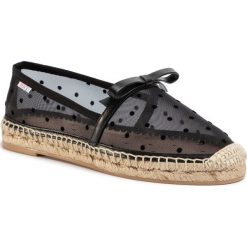 Espadryle RED VALENTINO - TQ2S0D64RHN Nero/Nero 0NO. Czarne espadryle damskie Red Valentino, bez wzorów, ze skóry, bez obcasa, na płaskiej podeszwie, bez zapięcia. Za 1269,00 zł.