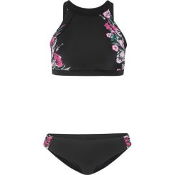 Bikini (2 części) bonprix czarny z nadrukiem. Czarne stroje kąpielowe damskie bonprix, z nadrukiem. Za 89,99 zł.