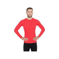 Koszulki sportowe męskie: Brubeck Koszulka męska z długim rękawem ACTIVE WOOL pomarańczowa r. L (LS12820)