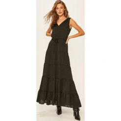 Dkny - Sukienka. Czarne sukienki damskie DKNY, na co dzień, s, bez wzorów, z poliesteru, casualowe, bez kołnierzyka, bez rękawów, maxi, rozkloszowane. Za 649,90 zł.