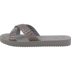 Chodaki damskie: Klapki "cross*braid" w kolorze szarym