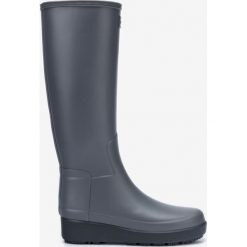 Hunter Kalosze Szary. Szare kalosze damskie Hunter, bez wzorów, z materiału. Za 753,95 zł.