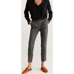 Mango - Spodnie Warm. Szare spodnie damskie Mango, s, z haftami, z elastanu, casualowe. Za 119,90 zł.