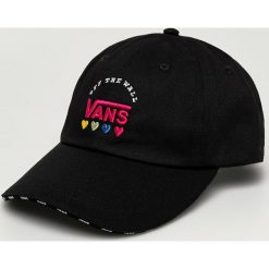 Vans - Czapka. Czarne czapki damskie Vans, z aplikacjami, z bawełny. Za 149,90 zł.