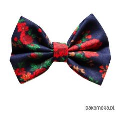 Mucha / Muszka Męska - Folk. Czarne muszki męskie marki Pakamera, bez wzorów, z materiału, eleganckie. Za 65,00 zł.
