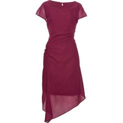 Sukienka bonprix magenta. Fioletowe sukienki damskie bonprix, bez wzorów, bez kołnierzyka, bez rękawów. Za 34,99 zł.
