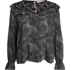 Bluzki asymetryczne: Cream FELICIA BLOUSE Bluzka pitch black