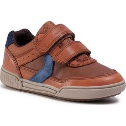 Sneakersy GEOX - J Poseido B. A J02BCA 0CLBU C6N4B S Cognac/Avio. Pomarańczowe trampki chłopięce Geox, bez wzorów, ze skóry, na rzepy. Za 309,00 zł.