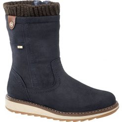 Granatowe kozaki damskie Tom Tailor zapinane na zamek Tom Tailor granatowe. Kozaki damskie z materiału, na zamek. Za 299,90 zł.