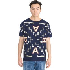 Scotch & Soda Koszulka Niebieski. Niebieskie podkoszulki męskie Scotch & Soda, m, z nadrukiem, z bawełny, bez kołnierzyka, krótkie. Za 219,95 zł.