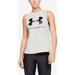 Under Armour Sportstyle Podkoszulek Biały. Białe podkoszulki damskie Under Armour, l, z nadrukiem, z bawełny, bez rękawów. Za 119,95 zł.