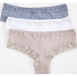 Bawełniane majtki hipster 3 pack - Jasny szary. Szare majtki damskie Reserved, s, z bawełny. Za 39,99 zł.