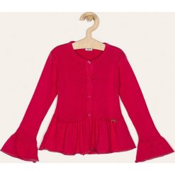 Blukids - Kardigan dziecięcy 80-98 cm. Różowe swetry dziewczęce Blukids, bez wzorów, z bawełny, bez kołnierzyka, bez rękawów, bez kaptura. W wyprzedaży za 59,90 zł.