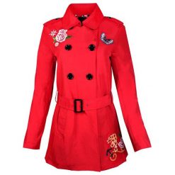 Desigual Płaszcz Damski Abrigo Murielle 18Swew84 3000 (Rozmiar 42). Czerwone kurtki damskie Desigual, bez wzorów, bez kaptura. W wyprzedaży za 289,00 zł.