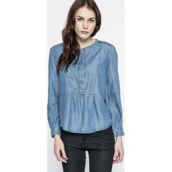 Levi's - Bluzka MARINA BLOUSE MEDIUM LIGHT WA. Brązowe bluzki z odkrytymi ramionami marki Levi's®, l, z lyocellu, casualowe, z okrągłym kołnierzem, z krótkim rękawem. W wyprzedaży za 199,90 zł.