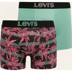 Levi's - Bokserki (2-pack). Zielone bokserki męskie Levi's®, s, z nadrukiem, z elastanu. W wyprzedaży za 99,90 zł.