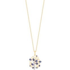 PROMOCJA Złota Broszka - złoto 585, Diament 0,03ct,szafir syntetyczny. Żółte broszki damskie W.KRUK, z szafirem, złote. W wyprzedaży za 1290,00 zł.
