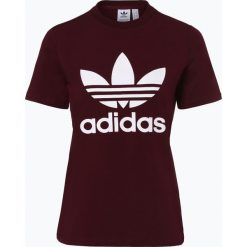 Adidas Originals - T-shirt damski, czerwony. Czerwone t-shirty damskie adidas Originals, xs, z nadrukiem, z dżerseju, klasyczne, z klasycznym kołnierzykiem. Za 99,95 zł.
