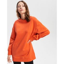 Bluza z bawełny organicznej - Pomarańczo. Szare bluzy damskie Reserved, xs, bez wzorów, z bawełny, bez rękawów, bez kaptura. W wyprzedaży za 34,99 zł.