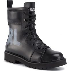 Trapery Karl Lagerfeld KL42870. Czarne buty trekkingowe damskie KARL LAGERFELD, bez obcasa, bez zapięcia. Za 1129,00 zł.