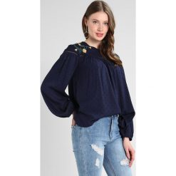 Bluzki asymetryczne: Dorothy Perkins Tall EMBROIDERED BEADED YOKE Bluzka navy