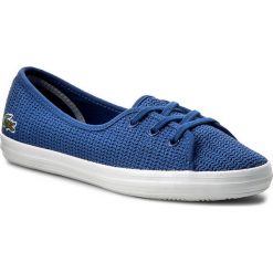 Tenisówki LACOSTE - Ziane Chunky 217 1 Caw 7-33CAW1075125 Blu. Niebieskie półbuty damskie Lacoste, na co dzień, z gumy, na płaskiej podeszwie. W wyprzedaży za 259,00 zł.