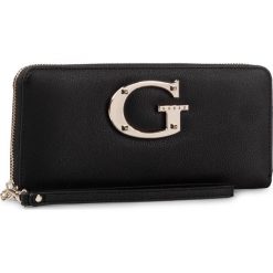 Duży Portfel Damski GUESS - Camila (Vg) Slg SWVG74 00460 BLA. Czarne portfele damskie Guess, z aplikacjami, ze skóry ekologicznej. Za 279,00 zł.