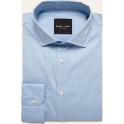 Marciano Guess - Koszula. Niebieskie koszule męskie MARCIANO GUESS, z aplikacjami, z elastanu, eleganckie, z klasycznym kołnierzykiem, z długim rękawem. W wyprzedaży za 199,90 zł.