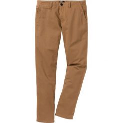 Spodnie chino ocieplane Regular Fit bonprix koniakowy. Pomarańczowe chinosy męskie marki bonprix, m. Za 59,99 zł.