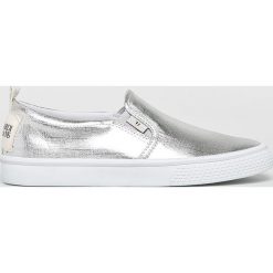 Trussardi Jeans - Tenisówki. Szare trampki i tenisówki damskie Trussardi Jeans, bez wzorów, z jeansu, bez zapięcia. W wyprzedaży za 299,90 zł.