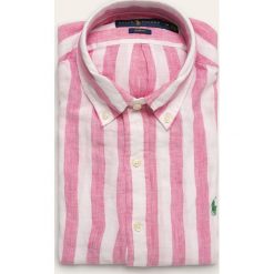 Polo Ralph Lauren - Koszula. Różowe koszule męskie Polo Ralph Lauren, xl, bez wzorów, ze lnu, casualowe, polo, z długim rękawem. W wyprzedaży za 479,90 zł.