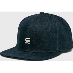 G-Star Raw - Czapka. Niebieskie czapki męskie G-Star RAW, bez wzorów, z bawełny, retro. W wyprzedaży za 129,90 zł.