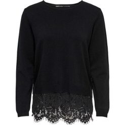 ONLY Damski sweter Cilla L / S Lace Mix Pullover Knit Black W.Dtm Lace (rozmiar XS). Czarne swetry damskie ONLY, s, bez wzorów, bez rękawów, bez kaptura. W wyprzedaży za 125,00 zł.