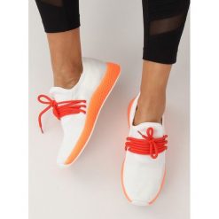 Buty sportowe pomarańczowe SEDEN. Pomarańczowe buty sportowe damskie FunKee.pl, bez wzorów, z tkaniny, sportowe, na fitness i siłownię. Za 82,99 zł.