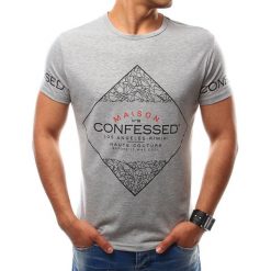T-shirty męskie z nadrukiem: T-shirt męski z nadrukiem szary (rx2449)