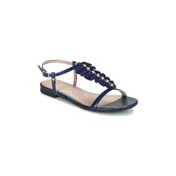 Sandały KG by Kurt Geiger NAPA. Niebieskie sandały damskie marki KG by Kurt Geiger, bez wzorów, bez obcasa, bez zapięcia. Za 327,20 zł.