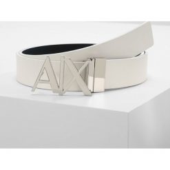 Paski męskie: Armani Exchange BELT Pasek white/navy